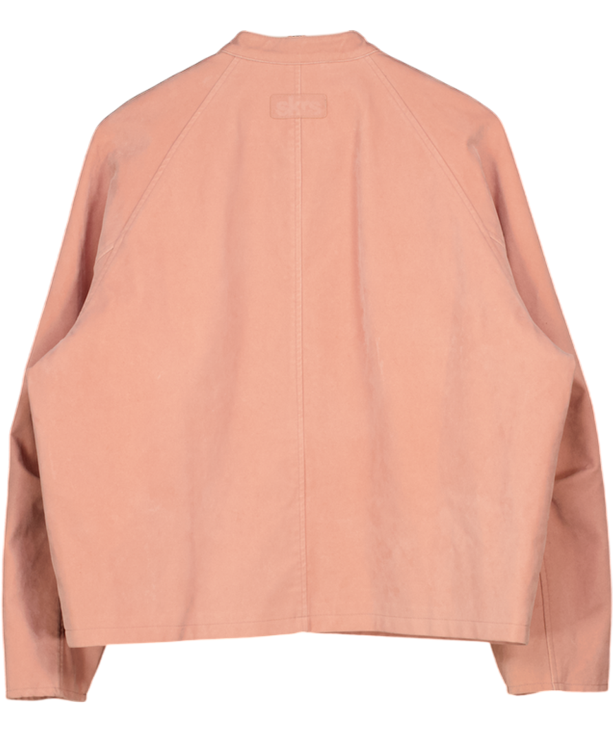 SISTERS AND SEEKERS Lady Faux Suede Jacket In Rose Pink UK S