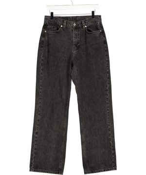 AXEL ARIGATO Black Wash High Rise Relaxed Straight Leg Jeans W26