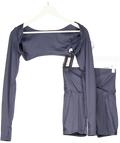 SEFI 2-piece Grey Crop Top (uk M)  And Shorts (uk S) Set UK S/M