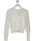 H&M White Viscose Blend Fine Knit Cardigan UK XS