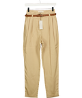 Laura Ashley Beige Tapered Trouser And Belt Set UK 6