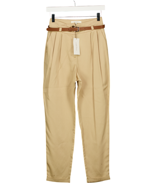 Laura Ashley Beige Tapered Trouser And Belt Set UK 6