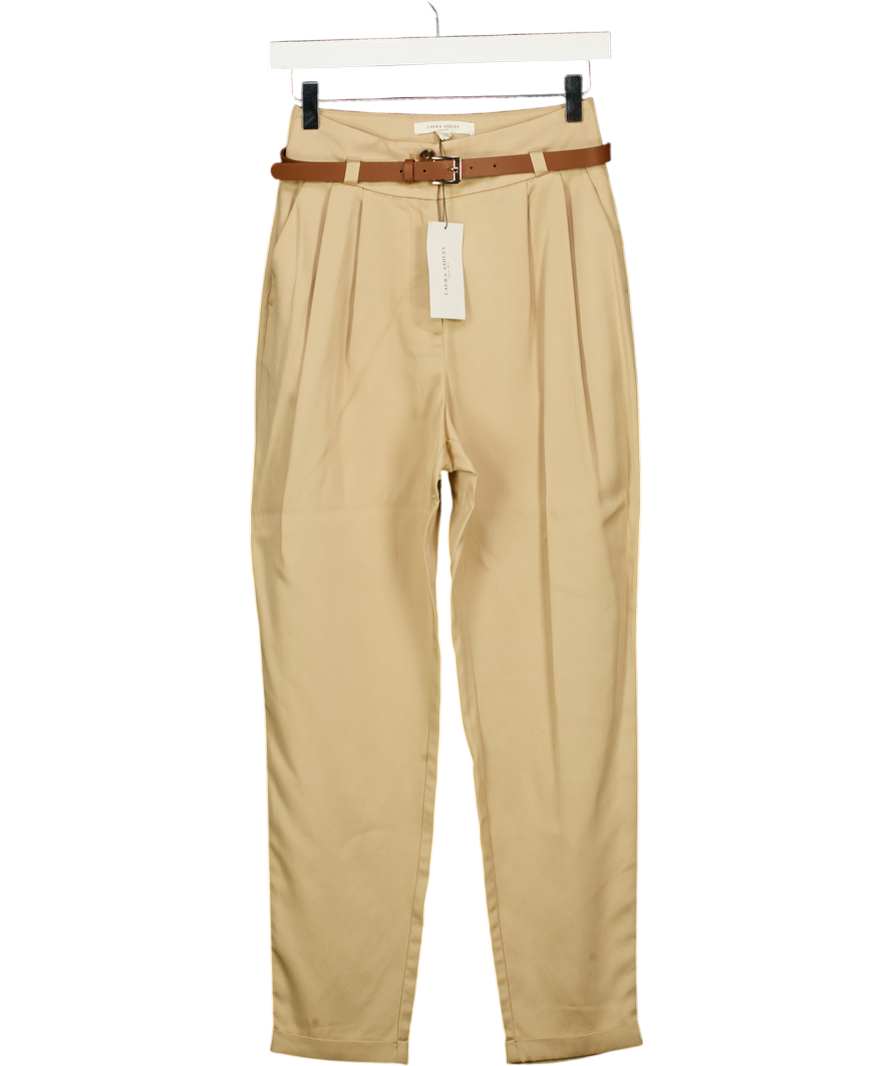 Laura Ashley Beige Tapered Trouser And Belt Set UK 6
