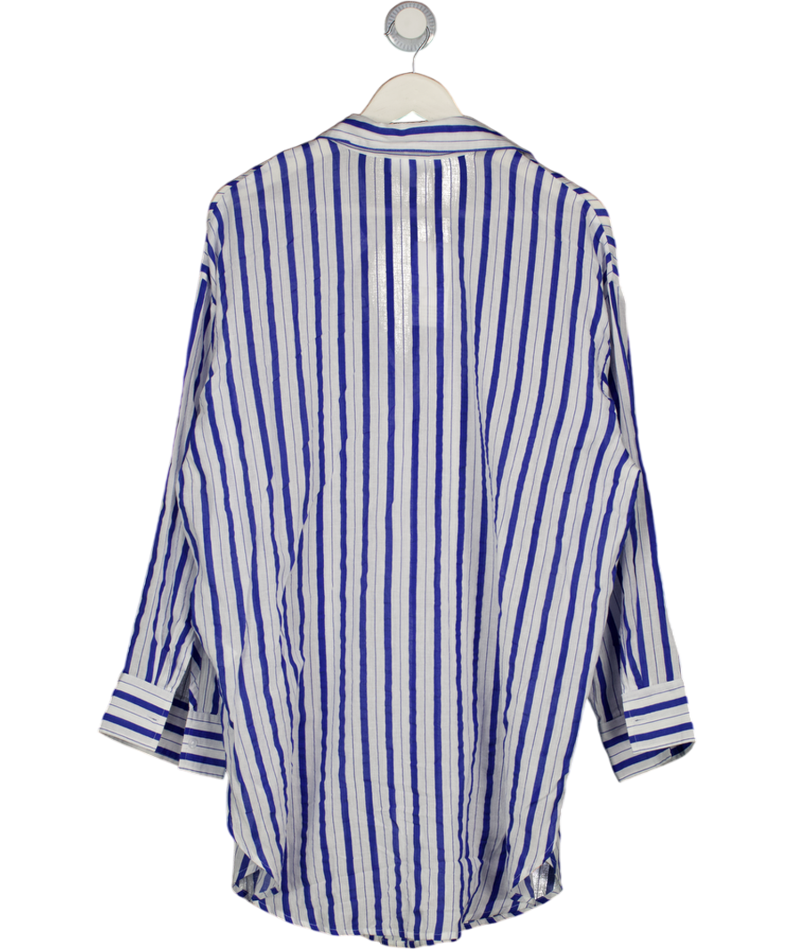 SEA LEVEL AUSTRALIA Blue Striped Vacay Cruise Shirt Cover Up UK S