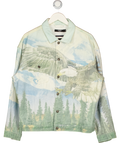 Jaded London Blue Limited Edition 'american Eagle' Denim Jacket UK M