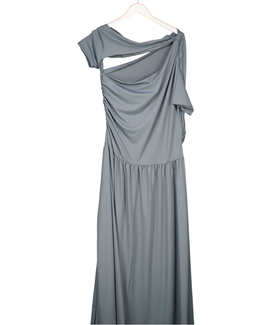 ASOS Grey Curve Crey Cut Out Midi Dress UK 18