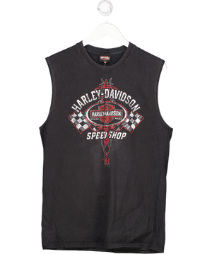 Harley-davidson Black Racing Tank Top UK M/L