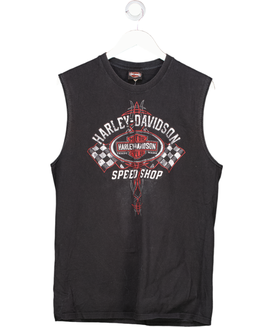 Harley-davidson Black Racing Tank Top UK M/L