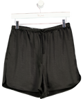 M&S Black Satin Shorts UK 10
