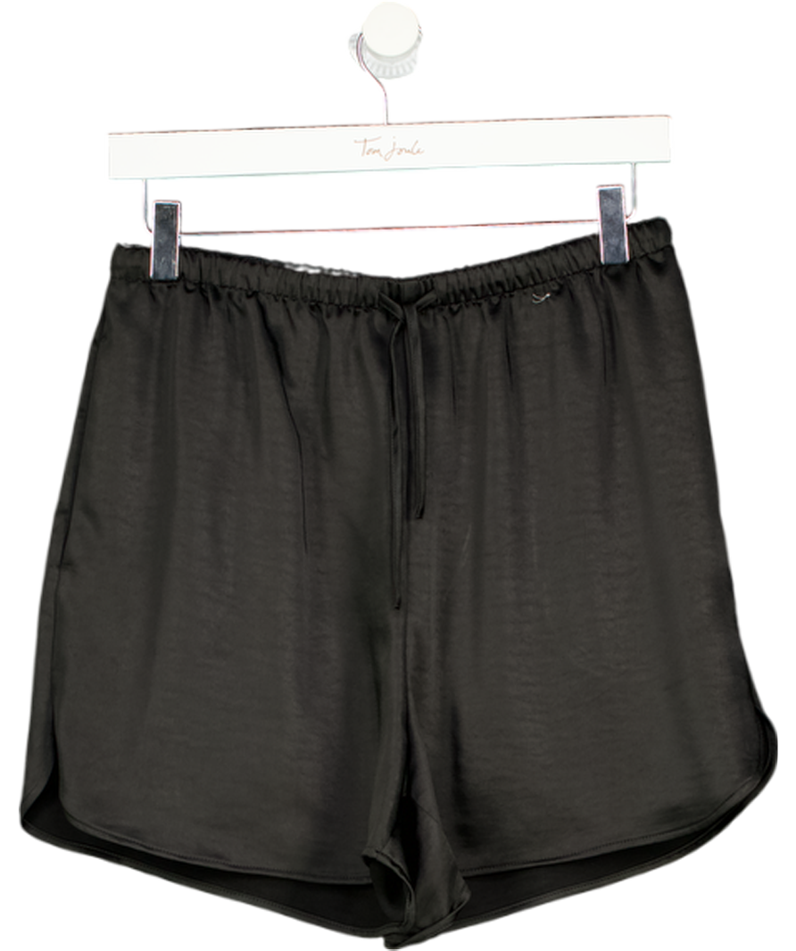 M&S Black Satin Shorts UK 10