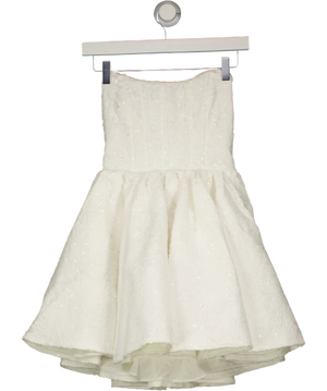 SLA the label White Dolly Lace Sequin Corset Top Mini Dress UK XS