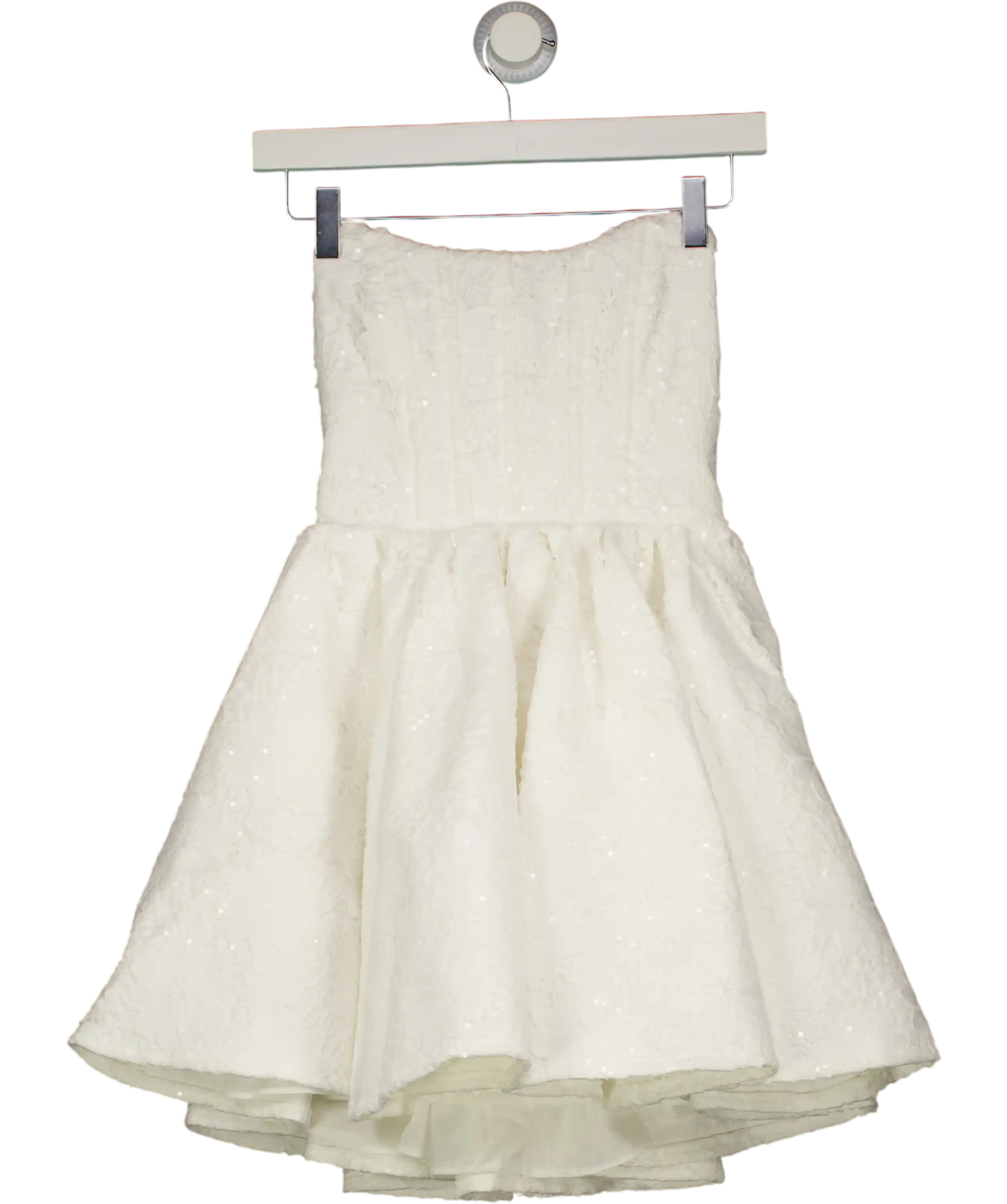 SLA the label White Dolly Lace Sequin Corset Top Mini Dress UK XS