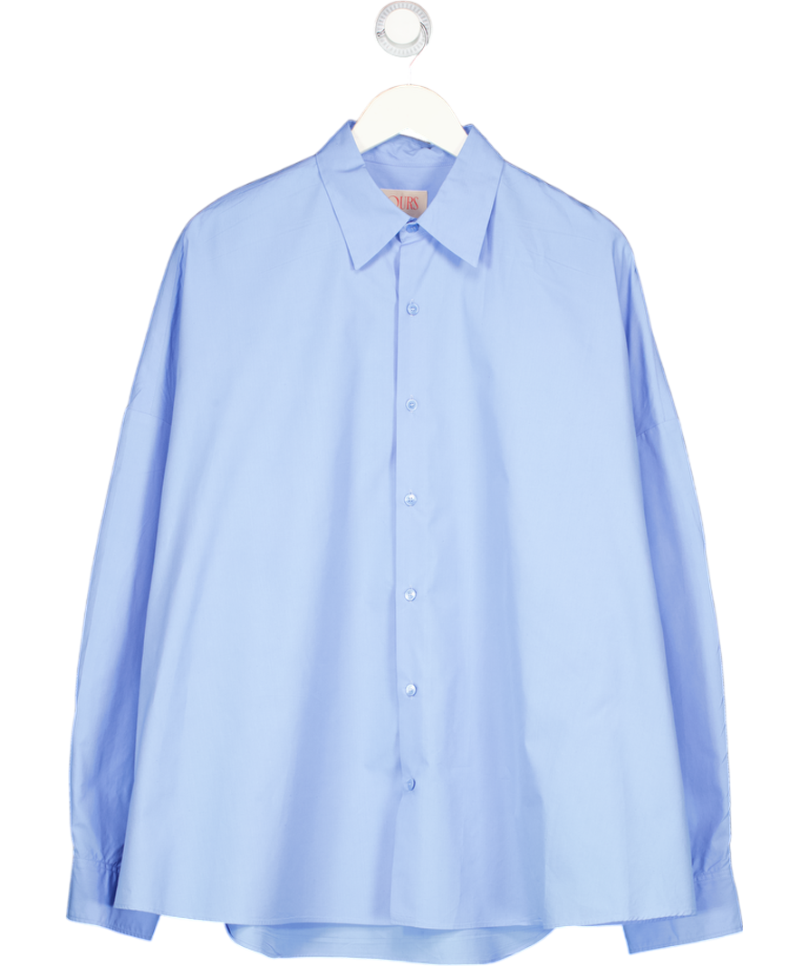 OURS THE LABEL Blue The Camicia Oversized Shirt In Bluette One Size