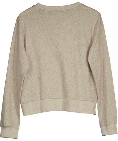 Aqua & Rock Beige H869 Coral Crew Neck Sweatshirt UK L