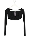 ZARA Black Extreme Crop Top UK S