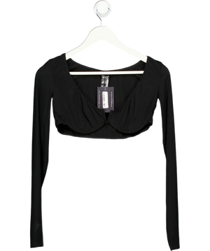 ZARA Black Extreme Crop Top UK S