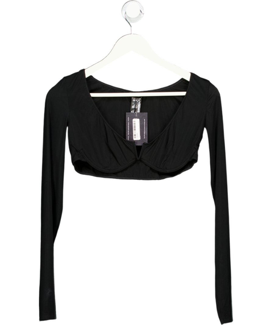 ZARA Black Extreme Crop Top UK S