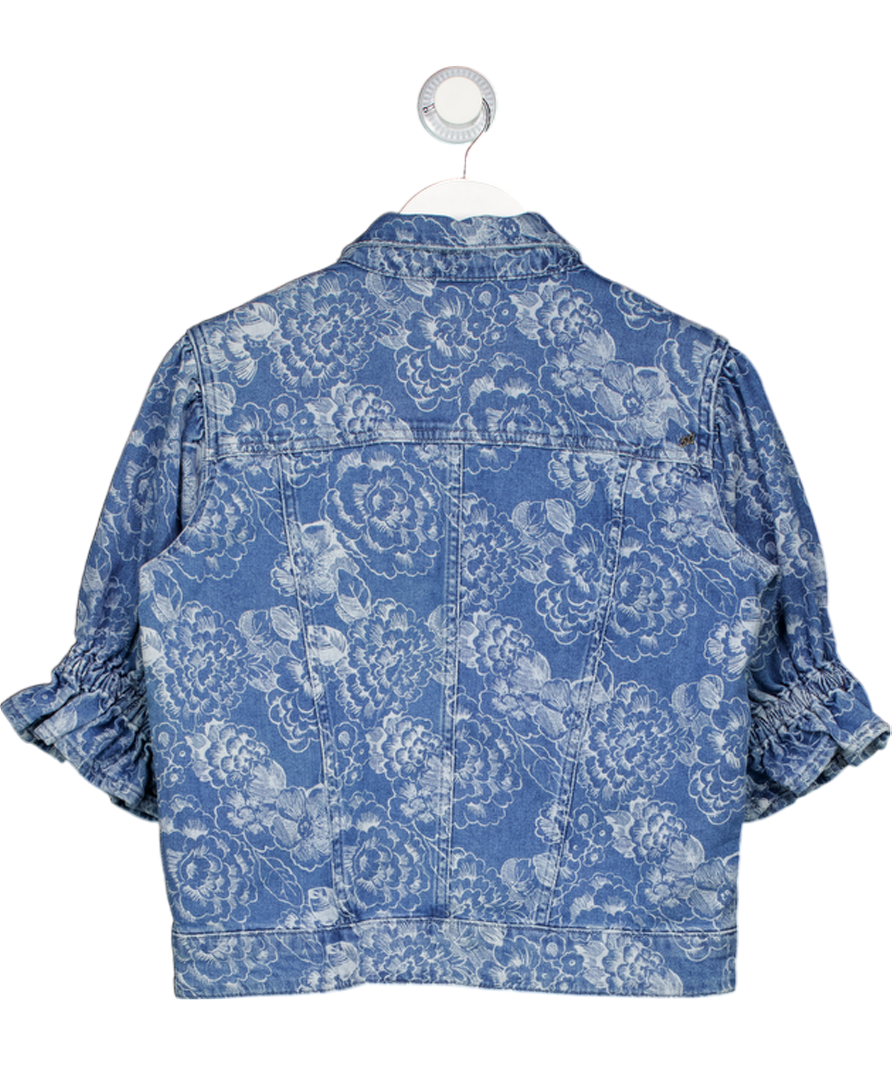 Cinq a Sept Blue Sketchbook Floral Sylvain Jacket UK S