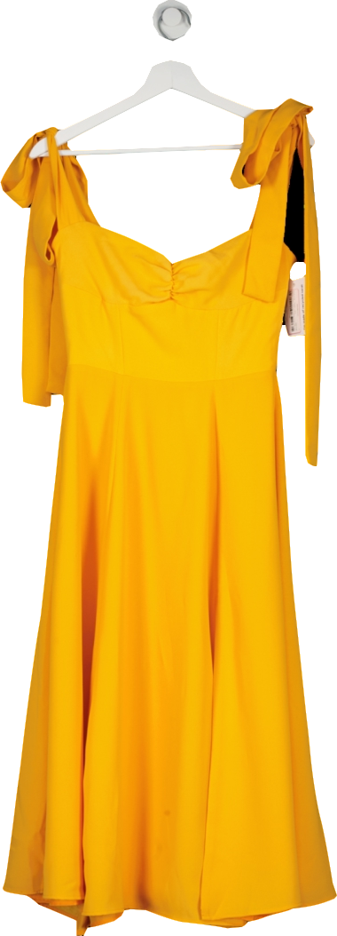 House of CB Orange Alicia Midi Dress UK S