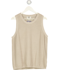 COS Beige Knitted Crewneck Relaxed Fit Vest UK M