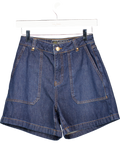Holland Cooper Dark Blue Denim Shorts UK 8