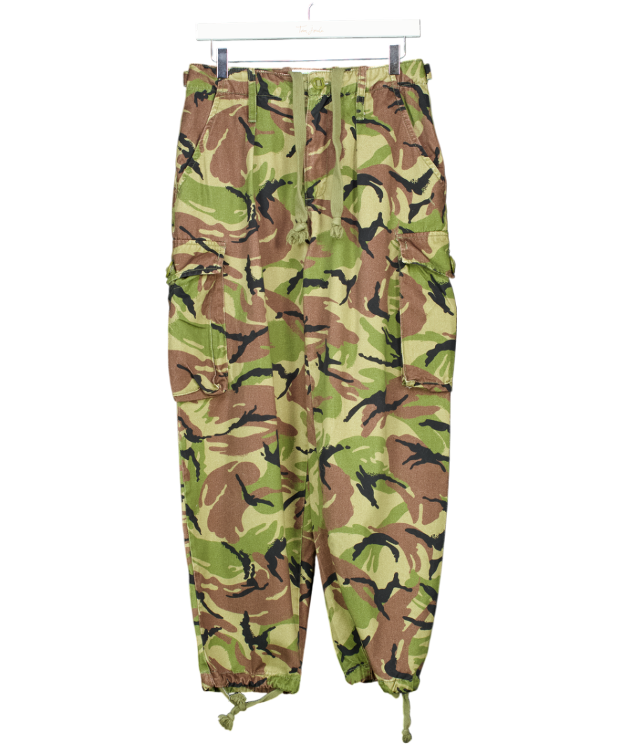 FRAME X Julia Sarr Jamois Green Camo Cotton & Tencel Lyocell-blend Cargo Pants W27
