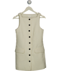 H&M White Sleeveless Twill Mini Dress UK 8