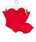 Ibiboss Red Structured Floral Corset UK L