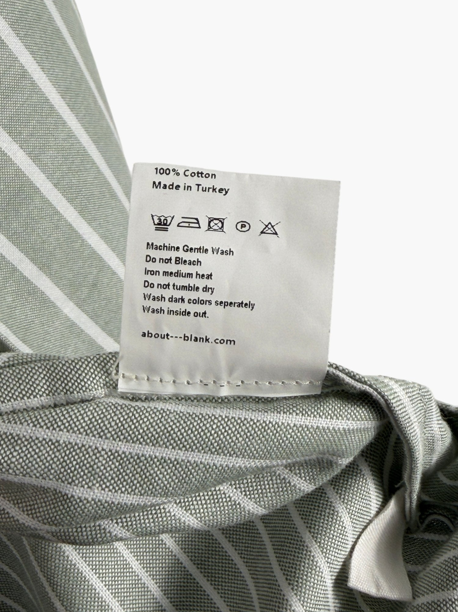 ABOUT:BLANK Green Striped Cotton Shirt UK L