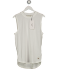 Calvin Klein White Cotton Badge Tank Top UK S