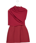 ODDMUSE Burgundy Red Gathered Mini Dress UK S