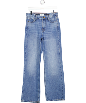 River Island Mid Blue Straight Leg Jeans UK 8