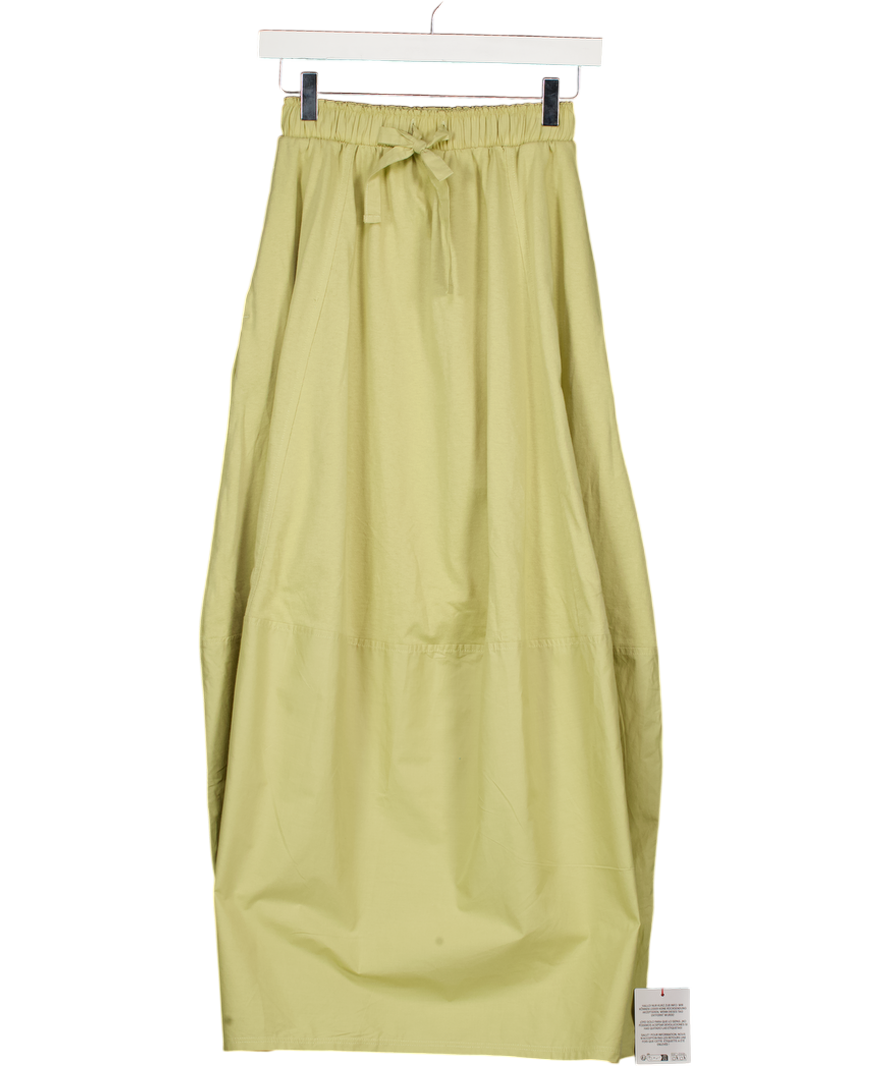 TOPSHOP Light Green Barrel Midi Skirt UK XS