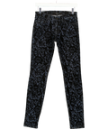 J BRAND Black Skinny Leg Brocade Jeans W25