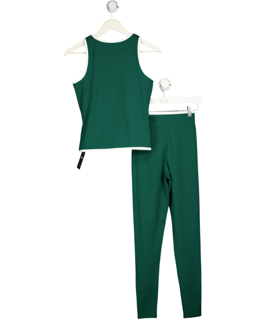 Gym Locker Green So Skin Wrap Over Leggings And Vest Set UK S