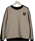White Fox Beige Play For It Oversized Sweatshirt UK L/XL