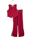 Hearts Los Angeles 2-piece Burgundy Red Waistcoat And Trousers UK L