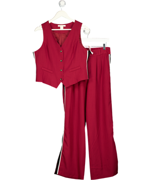 Hearts Los Angeles 2-piece Burgundy Red Waistcoat And Trousers UK L