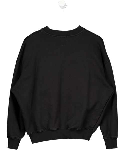 ADANOLA Black Varsity Oversized Cotton Sweatshirt UK XS