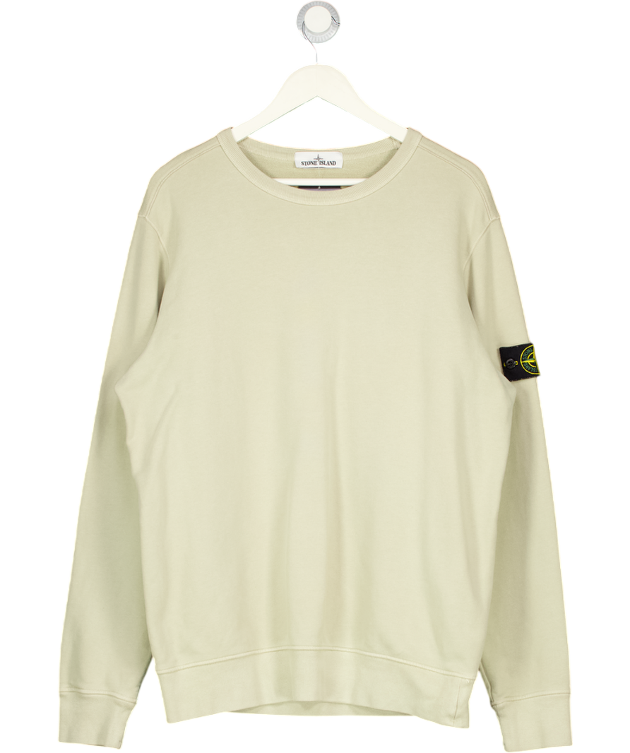 STONE ISLAND Beige 100% Cotton Jersey Sweatshirt UK XL