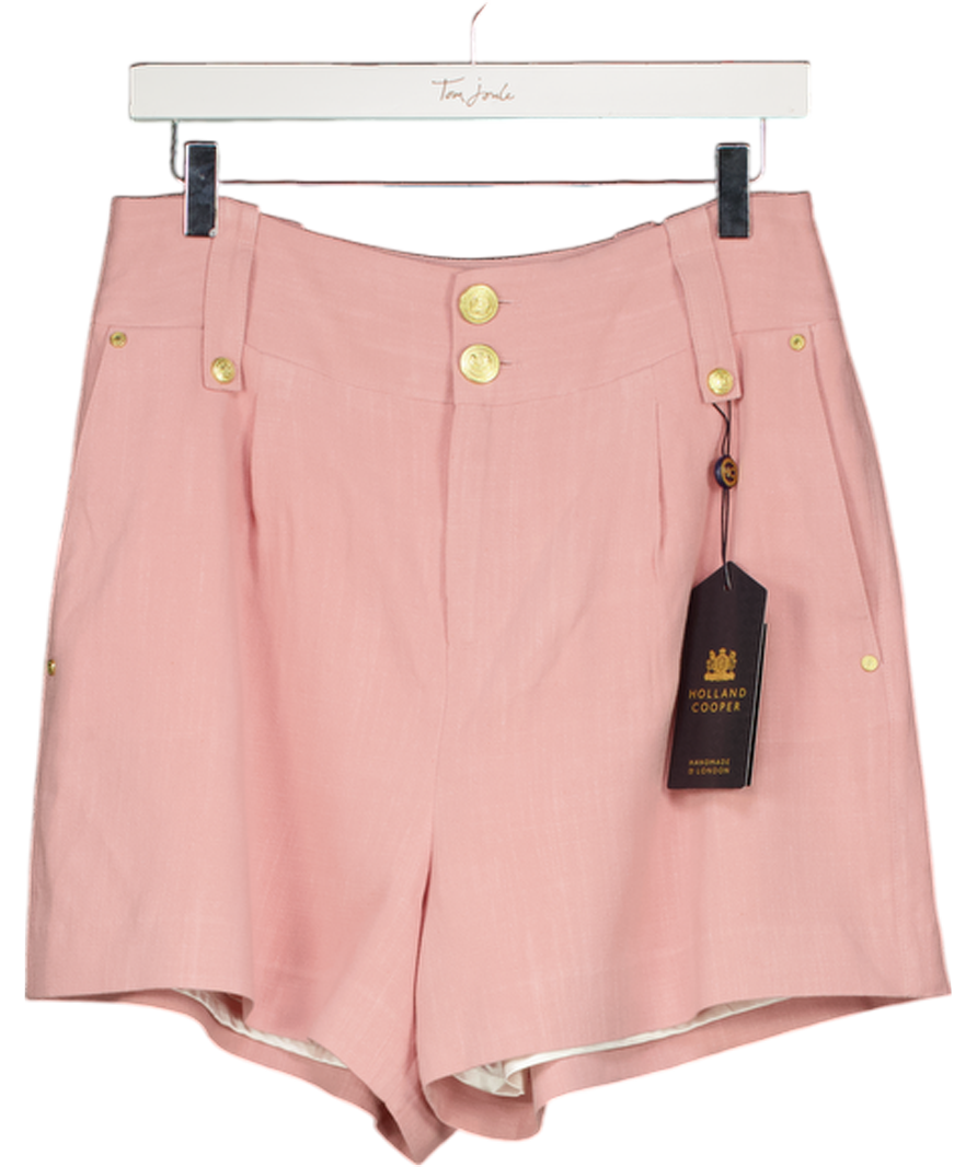 HOLLAND COOPER Tailored Short Pink Linen UK 12