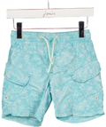 MINI A TURE Blue Leaf Print Swimshorts 3 Years