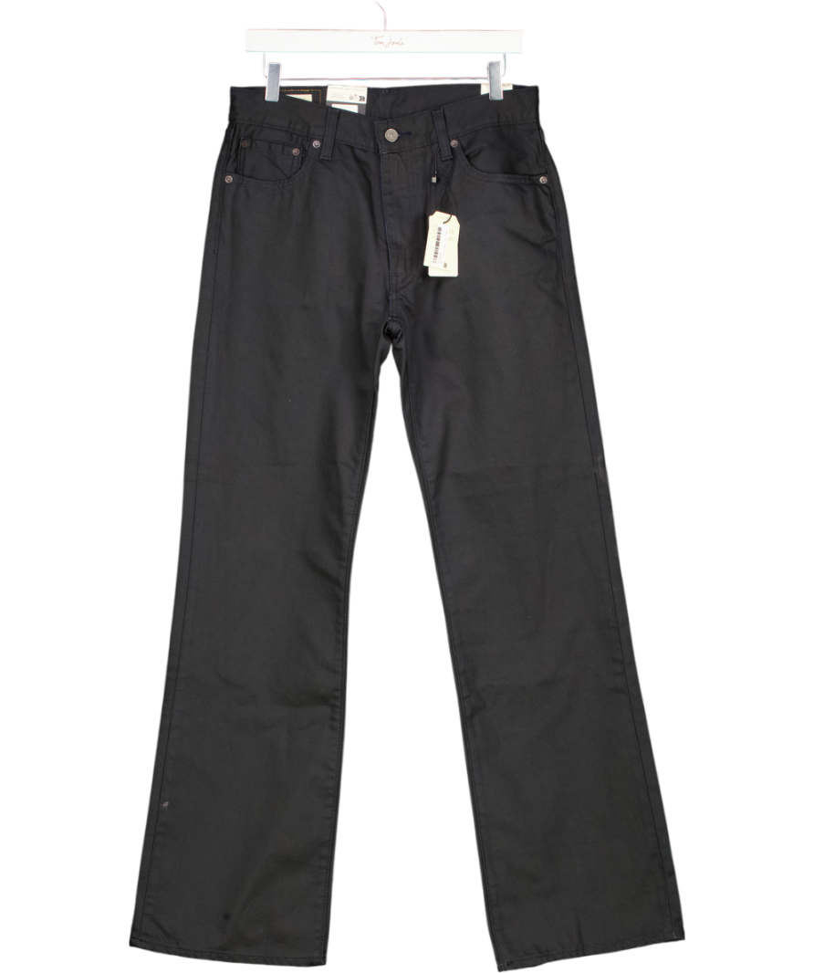 levis Black 567 Relaxed Flare Coated Jeans W30