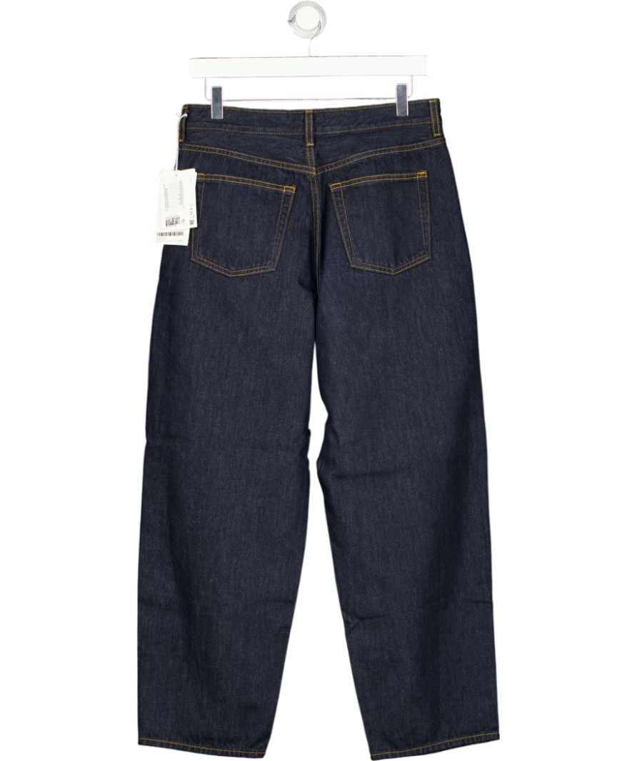 COS Dark Blue Arch Tapered High Rise Ankle Jeans W28