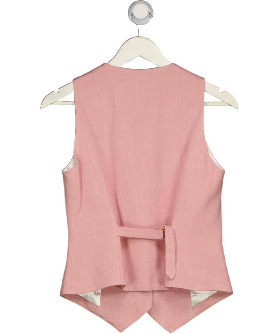 HOLLAND COOPER Hampton Waistcoat Pink Linen UK 10