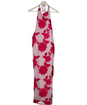 White Fox Pink Summer Ready Maxi Dress UK S