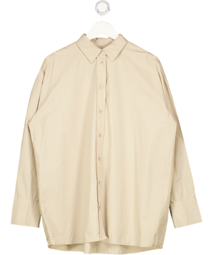 NA-KD Beige Linen Wide Sleeve Shirt UK 10