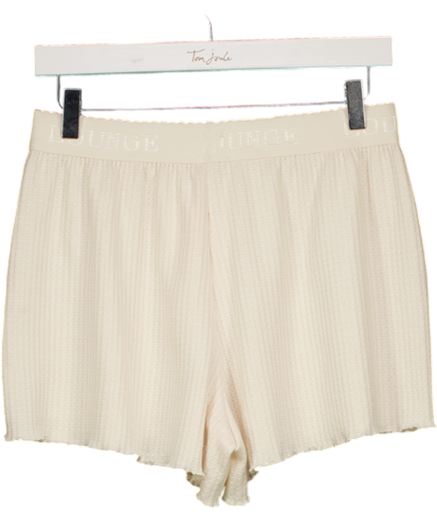 LOUNGE Cream Pointelle Lounge Shorts UK M