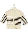 ARKET Cream  / Black Cotton Knit Cardigan 2 Years