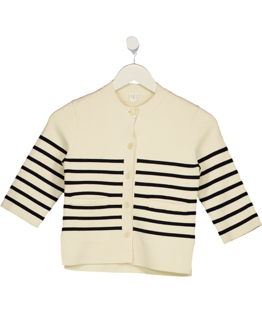 ARKET Cream  / Black Cotton Knit Cardigan 2 Years
